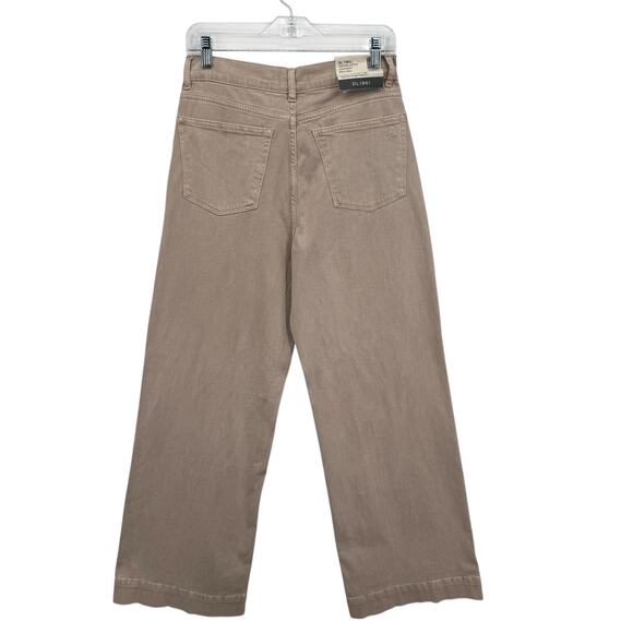 DL1961 Wide Leg Hepburn Jeans High Rise SZ 26 Women's Moonstone Tan NEW Comfort - Picture 2 of 16